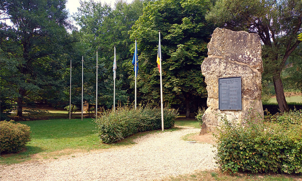 Europadenkmal bei Ouren im Dreiländereck Belgien, Luxemburg und Deutschland. 